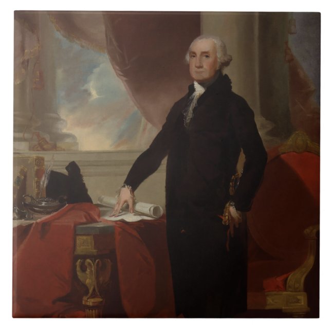 Azulejo Presidente estadounidense George Washington Lansdo (Frente)