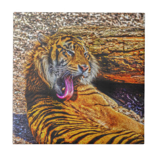 Azulejo Previendo el arte de vida salvaje del tigre grande