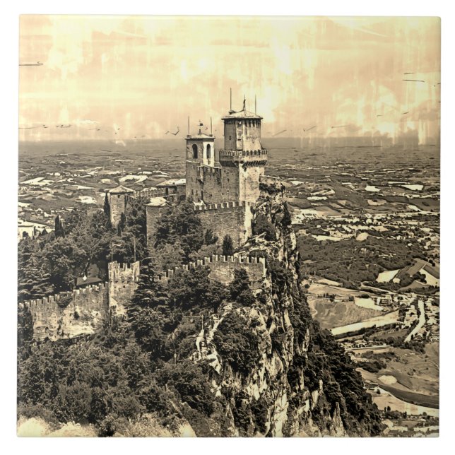 Azulejo Prima Torre Guaita. República San Marino. (Frente)