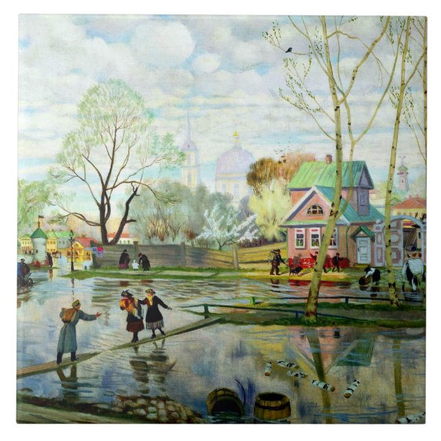 Azulejo Primavera de Boris Kustodiev, (Frente)