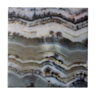 Azulejo Primer plano de un ónix de encaje plateado