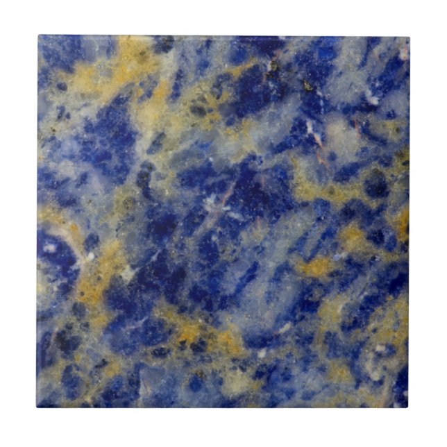 Azulejo Primer plano de una sodalita azul (Frente)