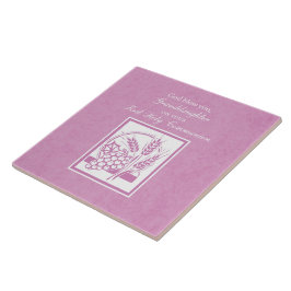 Azulejo Primera Comunión de la nieta, Rosa