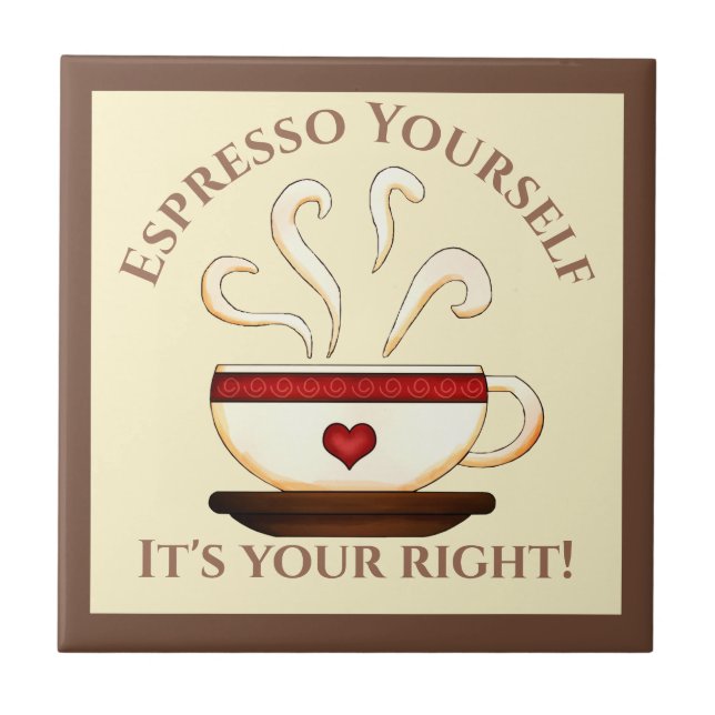 Azulejo Primera enmienda: Espresso tú mismo (Frente)