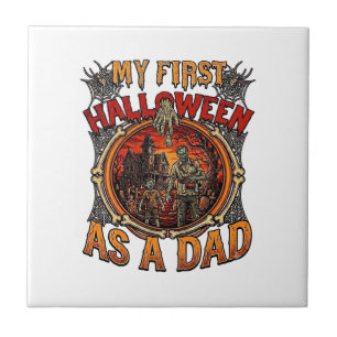 Azulejo Primera Halloween como papá Zombie Casa Embrujada