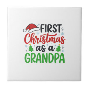 Azulejo Primera Navidad Abuelo Sombrero de Santa