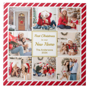 Azulejo Primera Navidad en Casa Nueva 8 Fotos Recuerdo Fam