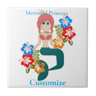 Azulejo Princesa Sirena Pelirroja Thunder_Cove