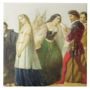 Azulejo Procesión de caracteres de Shakespeare (aceite