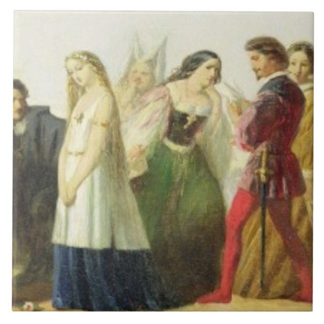 Azulejo Procesión de caracteres de Shakespeare (aceite (Frente)