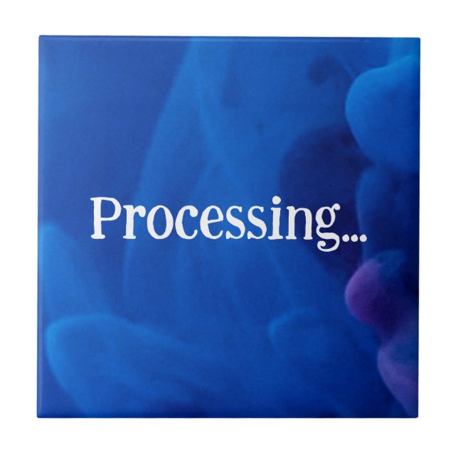 Azulejo Processing in Blue Background (Frente)