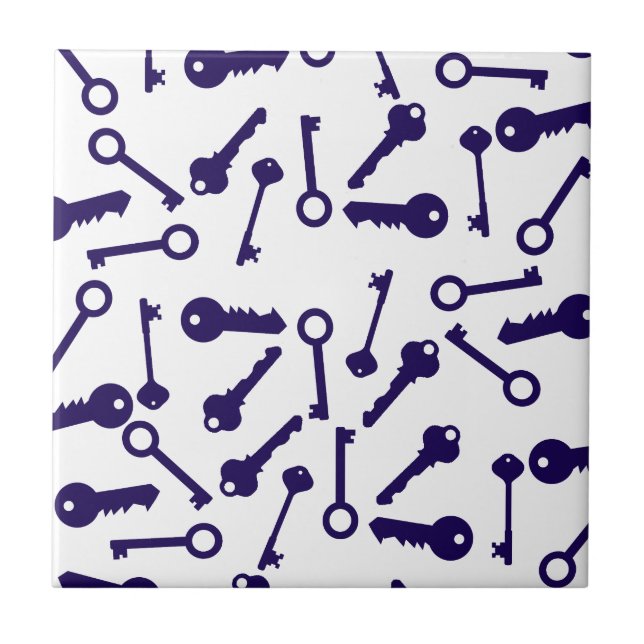 Azulejo Producto de patrón azul clave (Frente)