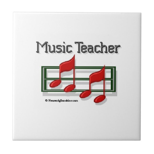 Azulejo Profesor de música de notas (Frente)