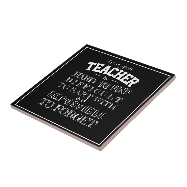 Azulejo Profesor Gracias regalo de agradecimiento (Lado)