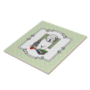 Azulejo Profesora de escuela perro pastor de inglés viejo 