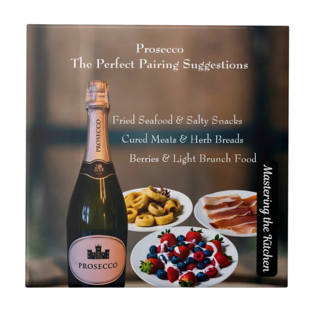 Azulejo Prosecco Wine Pairing Guide/Mastering the Kitchen (Frente)