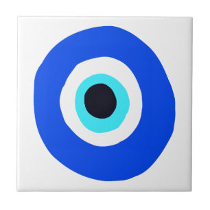 Azulejo Protector de ojos malvados afortunado Talisman gri