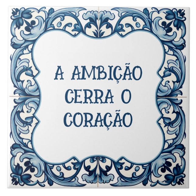 Azulejo Provérbio português (Frente)
