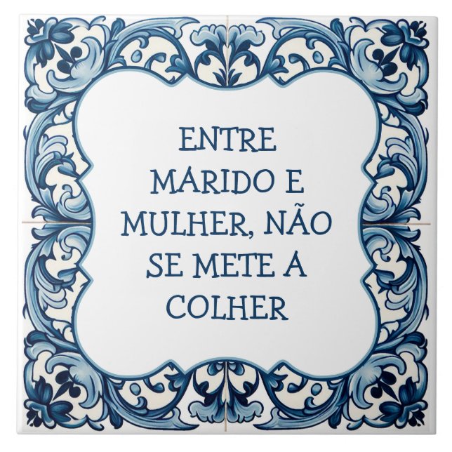 Azulejo Provérbio português (Frente)