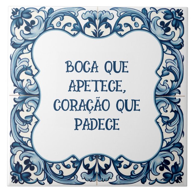 Azulejo Provérbio português (Frente)