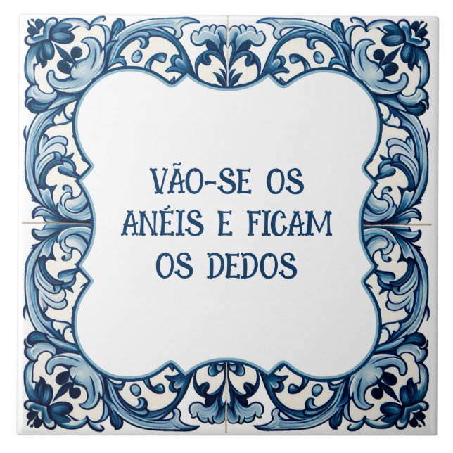 Azulejo Provérbio português (Frente)
