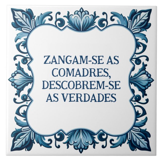 Azulejo Provérbio português (Frente)