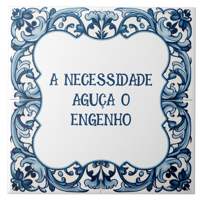 Azulejo Provérbio português (Frente)