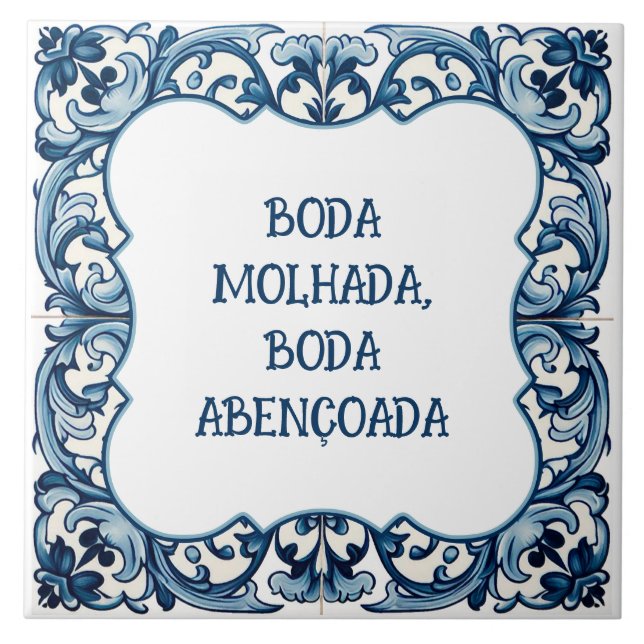 Azulejo Provérbio português (Frente)