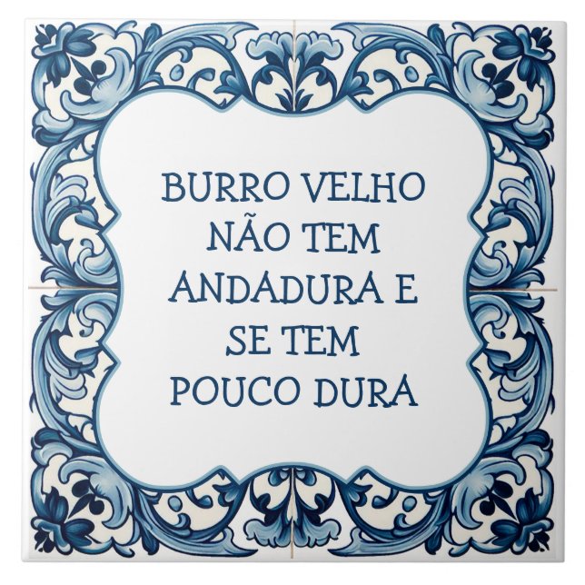 Azulejo Provérbio português (Frente)
