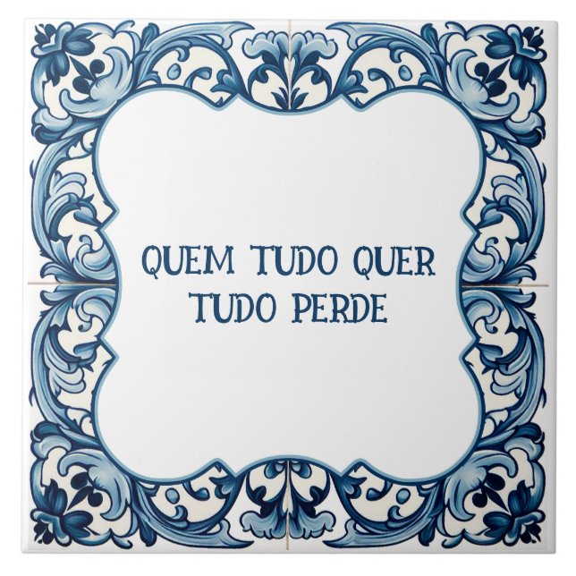 Azulejo Provérbio português (Frente)