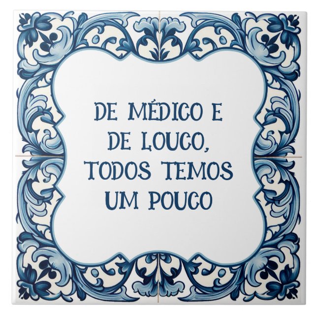 Azulejo Provérbio português (Frente)