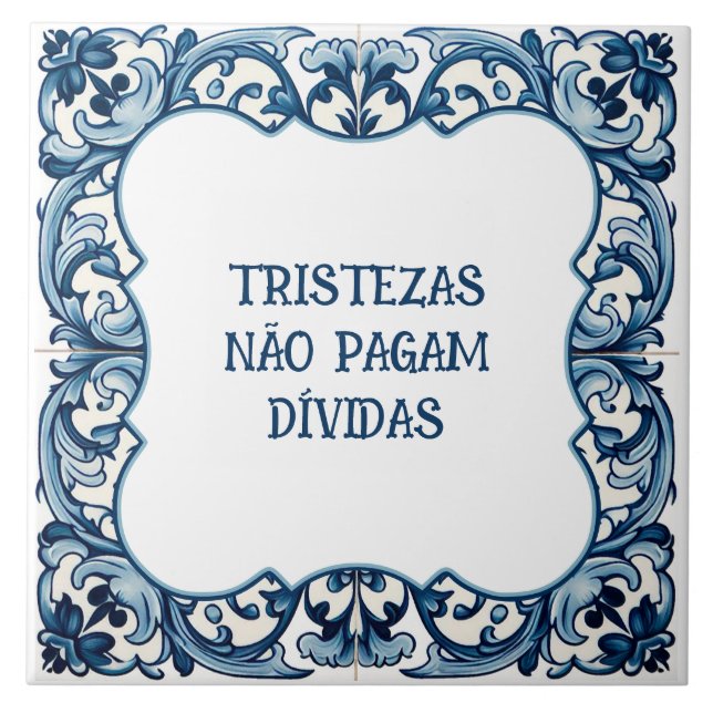Azulejo Provérbio português (Frente)