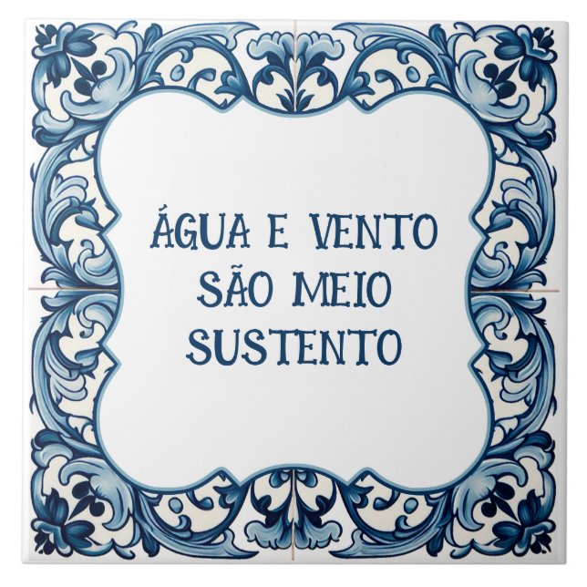 Azulejo Provérbio português (Frente)