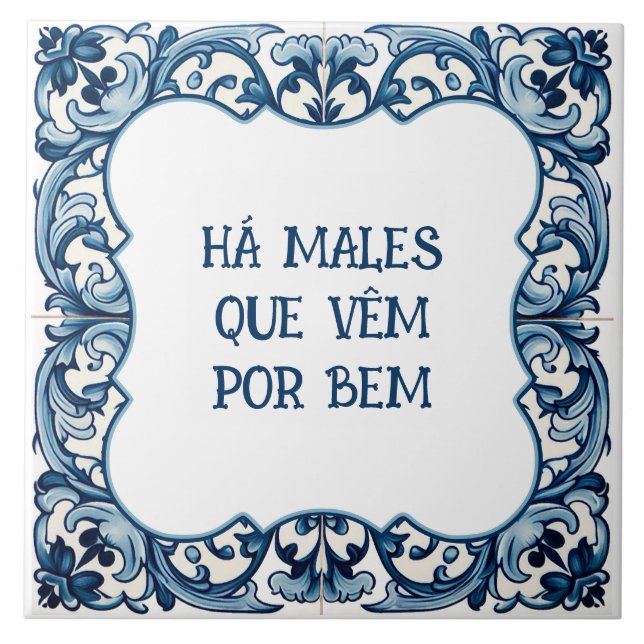 Azulejo Provérbio português (Frente)
