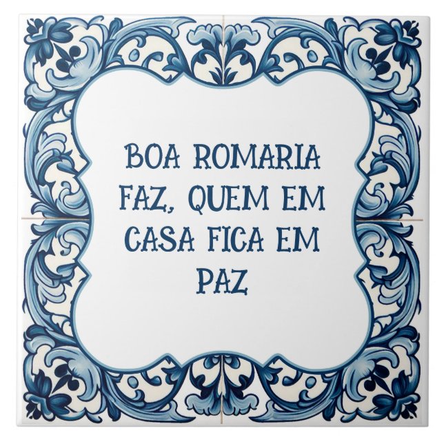 Azulejo Provérbio português (Frente)