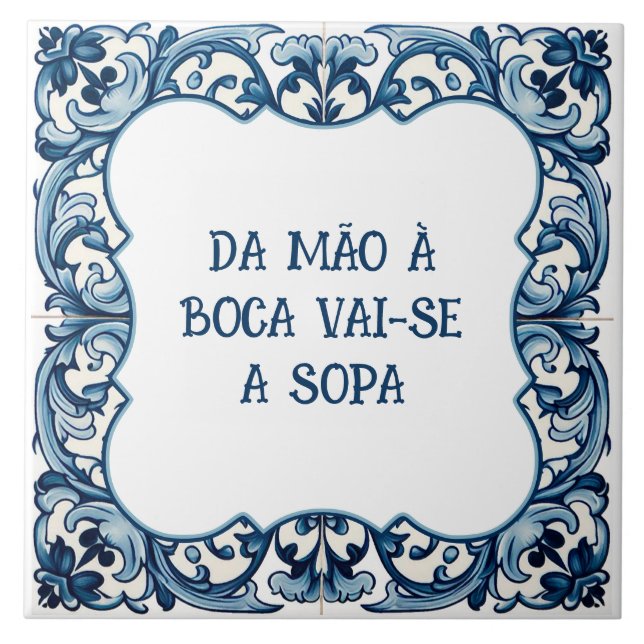 Azulejo Provérbio português (Frente)