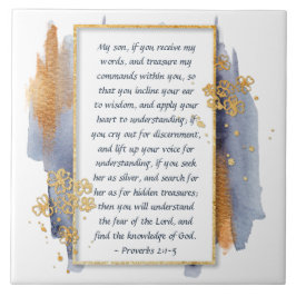 Azulejo Proverbios 2:1-5 Incline su oído a la sabiduría