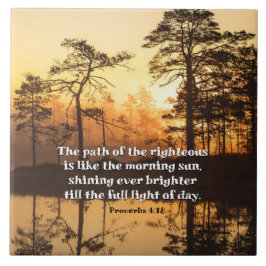 Azulejo Proverbios 4:18 sendero del acertado versículo de