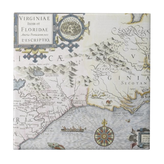 Azulejo Provinciarum 3 del artículo y de Floridae Americae (Frente)