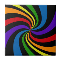 Psicodelic Rainbow Swirl Negrita Abstract Wild