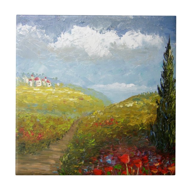 Azulejo Pueblo del italiano de Toscana (Frente)