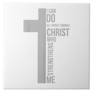 Azulejo Puedo hacer todas las cosas por Cristo que me fort