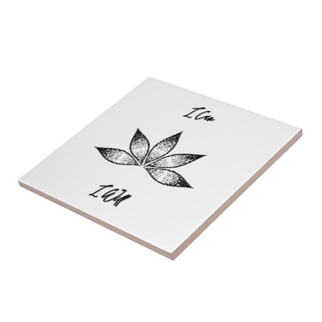 Azulejo Puedo Inspirador Determinación Lotus (Lado)