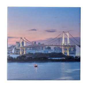 Azulejo Puente Arcoíris al anochecer