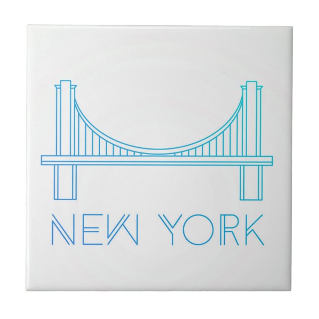 Azulejo Puente de Brooklyn el | New York City (Frente)