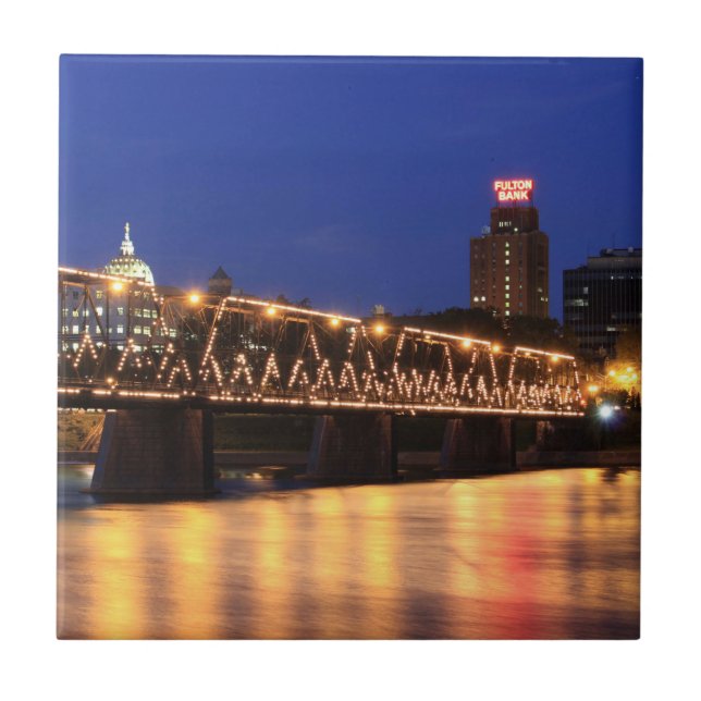 Azulejo Puente de la calle Walnut Estatal de Pennsylvania (Frente)