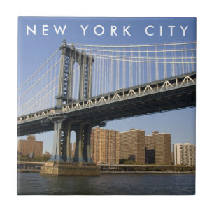 Azulejo Puente de Manhattan el río East   Ciudad de Nueva 