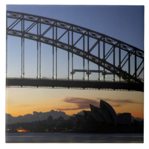 Azulejo Puente de Sydney Harbour y Ópera de Sydney a las 2