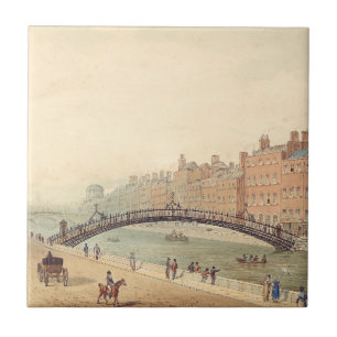Azulejo Puente Liffey en Dublín por Samuel Frederick Broca