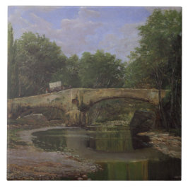 Azulejo Puente sobre un río en España (por Santiago Rusiño